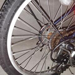 【美品】タイヤ新品! 20インチ折り畳み自転車 外装6段変速  整備済み! 不具合無しの画像