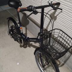 【美品】タイヤ新品! 20インチ折り畳み自転車 外装6段変速  整備済み! 不具合無しの画像