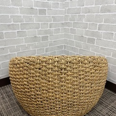 アジアン家具 1人掛け ローソファー 一人掛け ラタン フロアソファ エッグソファーの画像