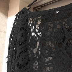 花のパターンカーディガンの画像