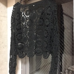 花のパターンカーディガン