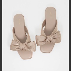RANDA　ビッグリボンフラットサンダルの画像