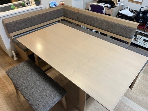 引取限定　シギヤマ家具　ジャスト　JUST L字型コーナーソファテーブル付き