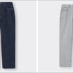 ２本セット　GU ハイウエストストレートジーンズ　ネイビー・グレー　S