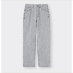 ２本セット　GU ハイウエストストレートジーンズ　ネイビー・グレー　Sの画像