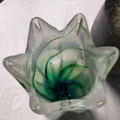 花瓶　信楽焼　レトログラス　フラワーベース　焼物　ガラスの画像