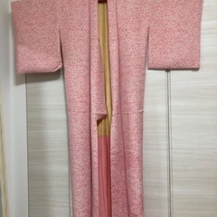 アンティーク着物 小紋 小花柄 ピンク