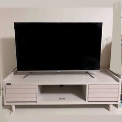 【県内発送も可能】白おしゃれなテレビ台 （ Amazon売り切れ）の画像