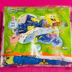 スポンジボブ　シーツセット　ハワイ購入の画像