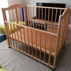 ベビーベッド組み立て要らず！ワンタッチハイベッドH-1の画像