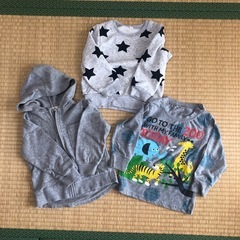 〈取引先決定〉子供服 秋冬服 男の子 95サイズ まとめて9点セット 長袖  トレーナー パーカー スリーパー　長ズボンの画像