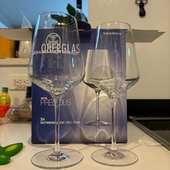 OBERGLASワイングラス赤白の画像