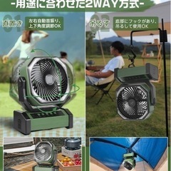アウトドア・災害用　ポータブル扇風機　充電可能の画像