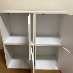 【予定者あり】カラーボックス　白4つの画像