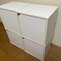 【予定者あり】カラーボックス　白4つの画像