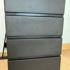 カラーボックス　タンス　4段　ブラウン