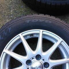冬タイヤ　195  65  15  PCD100   5穴　スタッドレスタイヤとアルミの画像
