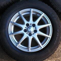 冬タイヤ　195  65  15  PCD100   5穴　スタッドレスタイヤとアルミの画像