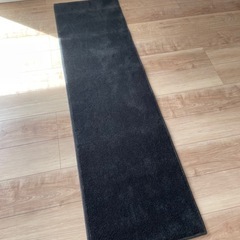 織人しきもの屋工房　洗えるキッチンマット　チャコールブラックの画像