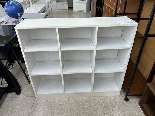 ★ジモティ割あり★  棚 白 H99.5×D29.1×W113.7 クリーニング済み TJ8653