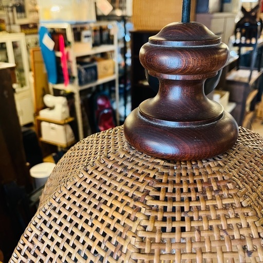 《売約済》【武蔵小山店】  ラタン　ランプ　シーリングライト　ペンダントライト　モダン　ライト　天井照明　籐家具　レトロ　ビンテージ　アンティーク　ジャパン　ジャパンビンテージ　vintage antique lamp light pendant modern