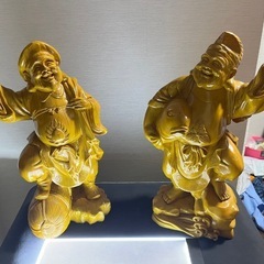 希少‼️ 大黒天　恵比寿 二柱 二天像 仏像　置物 七福 神風水...