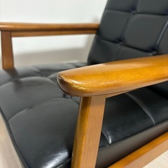 【正規品購入証明有】カリモク家具　1人用ソファ美品の画像