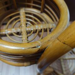 無料　籐　ラタン　フラワースタンド　花台　の画像