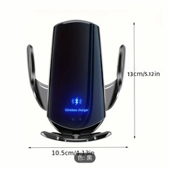 車用ワイヤレス充電スマホホルダー【黒色】