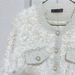 Lサイズ  レディーステディコート ファーコートの画像
