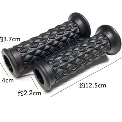 オートバイ バイク汎用ハンドルグリップ ブラックの画像
