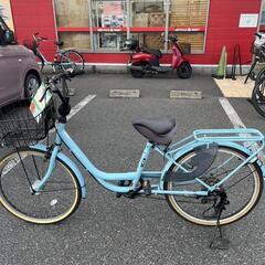 ★790　ASAHI　婦人用シティサイクル【水色】6段変速　リサ...