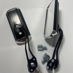サイドミラー バックミラー バイク用 汎用 取付簡単　ブラック