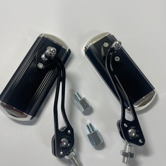 サイドミラー バックミラー バイク用 汎用 取付簡単　ブラックの画像