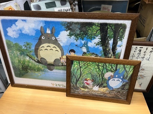 ジブリ☆となりのトトロ☆パズル☆額入り☆完成品☆ジグソーパズル 2枚
