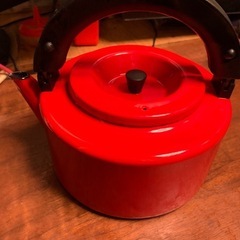 やかん　コパン FK-22 フラットケトル レッド
