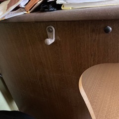 無料　木目　勉強机　鍵ありの画像