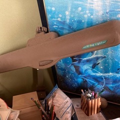 無料　木目　勉強机　鍵ありの画像