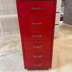 IKEA赤デスク引き出し