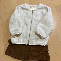 美品アウター＆新品スカート110cm