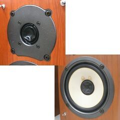 現状品 ONKYO 2WAYスピーカー D-S7GXDV ペア コーンつぶれ ブラウン系 木目 札幌市 清田区 平岡の画像