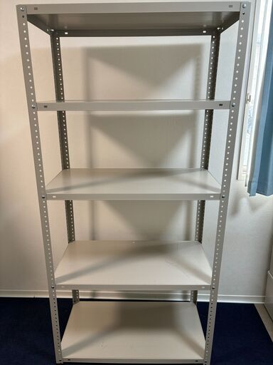 スチールラック 5段 棚 荷物置き グレー 灰 約180cm×88cm×45cm
