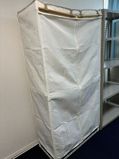 ハンガー ラック スチールラック 3段 棚 荷物置き ホワイト 白 約180cm×90cm×45cm