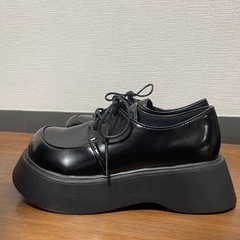 【OKUOKU　0909】厚底　レースアップローファー　oku-shoesの画像