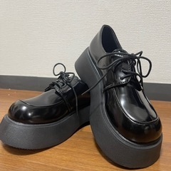 【OKUOKU　0909】厚底　レースアップローファー　oku-shoesの画像