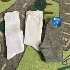 グレー、白 ソックス19-21cm
