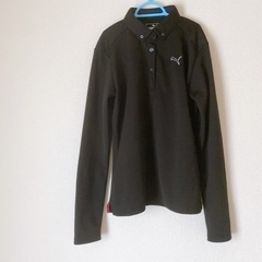 プーマ PUMA 長袖 ポロシャツ Mサイズ ブラック