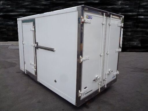 トラックコンテナ 箱 3250x1820x2000 横扉付 アルミバン 冷凍冷蔵 保冷 倉庫 物置 ガレージ コンテナハウス 愛媛より