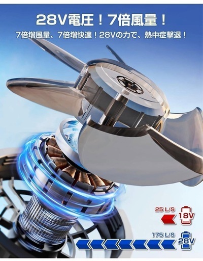 【値下げ】空調作業服 20000mAhバッテリー‼️ ファン付きベスト 熱中症対策 28V