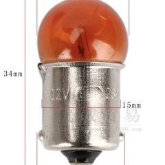 オートバイ　バイク　ウィンカー電球　12v /10w  4個セットオレンジレンズの画像